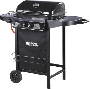 Barbecue gas Party 3 - 3 piastre di cui 1 laterale - 9.38 kW -Nero