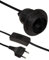 McPower Câble d'alimentation européen avec Interrupteur et Douille E27, 3,5 m, idéal pour Lampes et luminaires | Rénovation (Noir)