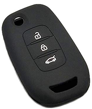Autoschlüssel Hülle Silikon Schutzhülle Schlüsselhülle Key Cover Case Etui Tragbar Klappschlüssel mit 3 Tasten