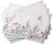 Maison d' Hermine Tischset, 100% Baumwollstoff Set mit 4, dekorative, waschbare Oster-Tischsets für Zuhause, Cocktailpartys & Camping, Whitish Shabby Chique – Erntedankfest/Weihnachten (33cm x 48cm)