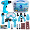 HERSITY Malette Outils Bricolage Enfant avec Perceuse et Visseuse Jouet Jeu d'Imitation Cadeau pour Enfant Garçons Filles 3 4 5 6 Ans