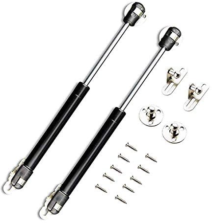 2 Stück Schwarz Gasdruckdämpfer Möbeltür Schrank Hydraulic Gas Strut Lift Tür Wurden Dämpfer Klappenbeschlag Hinges 100 N (10 kg Druckkraft), Länge 268