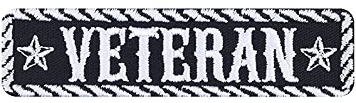 VETERAN Aufnäher/Aufbügler Tactical Morale Patch zum annähen/aufbügeln | Uniform Bügelbilder Kriegsveteran Geschenk Militär Applikation für alle Stoffe | 100x25mm