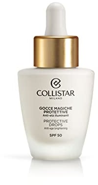 Collistar Gocce Magiche Schützend Spf50, superleichte und flüssige Textur, verleiht dem Teint Ausstrahlung und Ebenmäßigkeit, schützt 365 Tage im Jahr vor UV/IR-Strahlen und Umweltverschmutzung, 30 ml