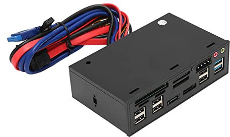 Media Instrument Board 5.25In, USB3.0 Interface SATa Interface, 5Gbps Transmission Speed, Support 256Gb Memory Card, LED Indicators Are Suitable for M2 Tf MMC MS