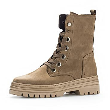 Gabor Damen Combat Boots, Frauen Stiefeletten,Wechselfußbett,Best Fitting,Kurzstiefel,uebergangsschuhe,nut (Caramel),40.5 EU / 7 UK