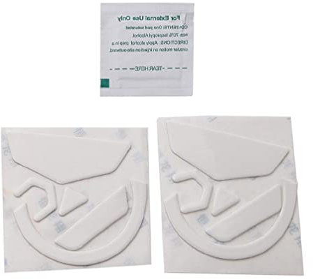 Lot de 2 autocollants professionnels pour patins de souris sans fil G502 Lightspeed - G502 Lightspeed - Blanc - PTFE - 6 x 6 cm - 0,6 mm