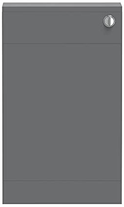 NRG 500mm Gloss Grey Back to Wall Toilet Unit with Concealed Cistern Flat Pack