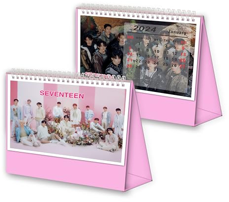 Tischkalender 2024, 17 Schreibtischkalender, monatlicher Schreibtischkalender, Geschenk für Fan-Kollektion
