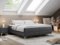 MKS MEBLE Boxspringbett 160x200 Mit Bettkasten, Niedriges Kopfteil - Less - Dunkelgrau Kunstleder - H4