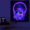 Tokusyou Schwarzlicht Skelett Wandteppich UV Reaktive Wandbehang Hippie Trippy Psychedelic Kuss Schädel Tapisserie Dunkel Galaxien Aesthetic Wanddekoration für Schlafzimmer Wohnzimmer, 150x210cm