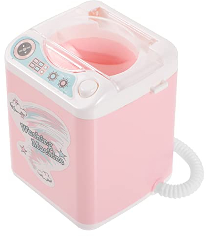 Vaguelly Appareil Ménager Mini Machine À Laver Pinceau De Maquillage Outil De Nettoyage Machine À Laver Jouet Maison De Poupée Jouet Jouet Créatif Faire Semblant Jouet Jouet Éducatif