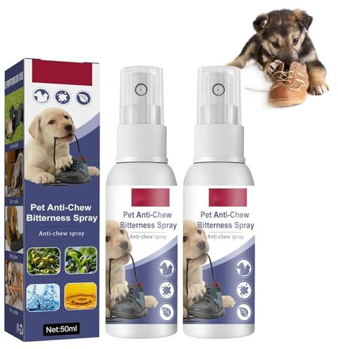 2 pezzi spray anti-masticazione per cani, spray repellente per animali, 100 ml, anti-graffio, anti-sgranocchio, per cani, spray amaro per cani, sostanze amare, per trattenere efficacemente i cani da
