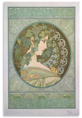Efeu Leinwand-Kunstdrucke, Poster, Foto, Malerei, Poster, Raumdekoration, 50 x 75 cm