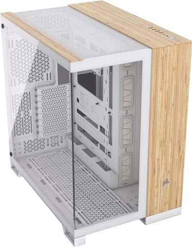 Corsair 6500X White/Bamboo Dual Chamber Tempered Glass Mid Tower PC Case