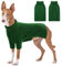 CITÉTOILE Hundepullover Kleine Hunde Warm Hundepulli mit Zopfmuster Winter Hund Pullover Rollkragen Strickpullover für Französische Bulldogge Chihuahua Dackel, Grün, L
