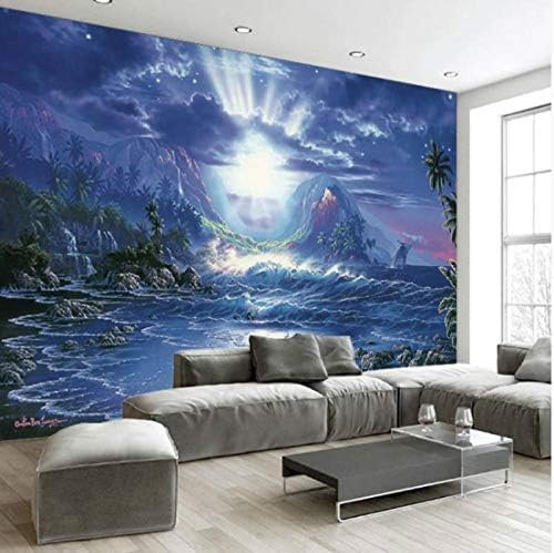 Fantasie-Schloss Engel Ägäis-Kulisse 3D Tapeten Wanddekoration Fototapete Sofas Wohnzimmer Wandbild Schlafzimmer-200cm×140cm