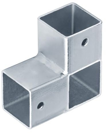 YIDU69Q 8 Pcs 1 3 Way L Shape Square Tube Connector, Square Tube Fitting Corner Coupler Fence Rail Clamp