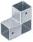 YIDU69Q 8 Pcs 1 3 Way L Shape Square Tube Connector, Square Tube Fitting Corner Coupler Fence Rail Clamp