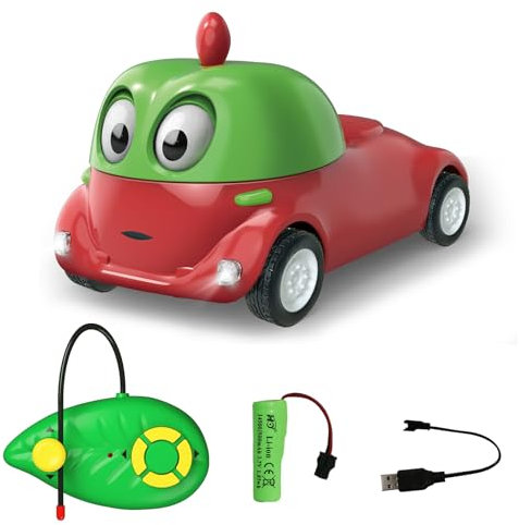 Juxtaposia Interessant Apfel Modellierung Ferngesteuertes Auto, Wiederaufladbares Rc Auto mit Eingebauter Batterie, Spielzeugauto für Kind ab 3 Jahren, kann als Geburtstagsgeschenk