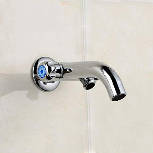 Mischbatterie, bleifreier Wasserhahn, in der Wand, drehbar, einzelnes Kaltwasserbecken, Waschbecken, Mischbatterie, Balkon, Wäschewischer, Pool, Absperrhahn, universeller Bibhahn, komplett aus Bronze,