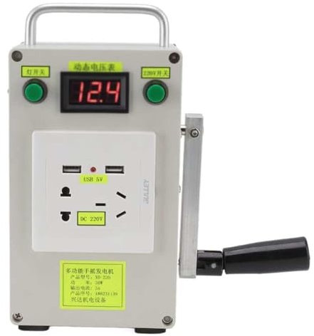 YQDDO Pedal generator Portable Hand Cranked Generator, USB Power Bank Emergency Generator Power Generator Station For Outdoor Camping Survival Mobile Power