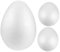 CIYODO 3st Osterdeko-eier Kreatives Ei Ostereier Selber Machen Leere Ostereier Leere Diy Ostereier Osterparty Dekoration Rohling Schäumt Ei Party-eier-spielzeug Leere Eier Schaum Weiß