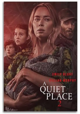 CHxdxge A Quiet Place 2 Movie Poster Poster Dekorative Malerei Leinwand Wandkunst Wohnzimmer Poster Schlafzimmer Malerei,Wandkunst Bilddruck Moderne Familienzimmer Dekor 08x12inch(20x30cm)