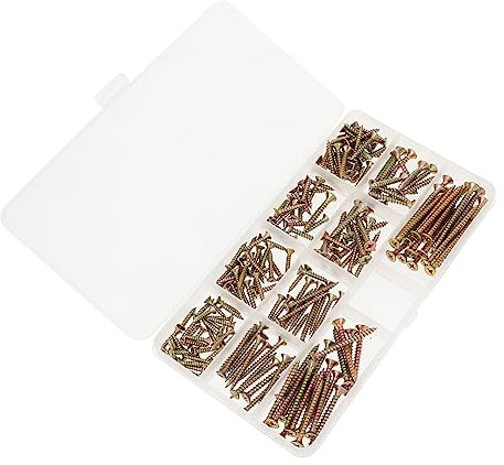 CANIGHT 200 Pièces vis à bois fixation fixe gearzzy vis à cruciforme vis pour panneaux de fibres kit electronique vis plaquées couleur kits de combinaison de vis Acier Carbone