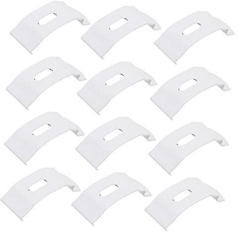 VOSAREA 20pcs Metal Curtain Fixed Plates Installation Code Diy Vertical Blind Track Accessories Replacement Parts for Window Coverings