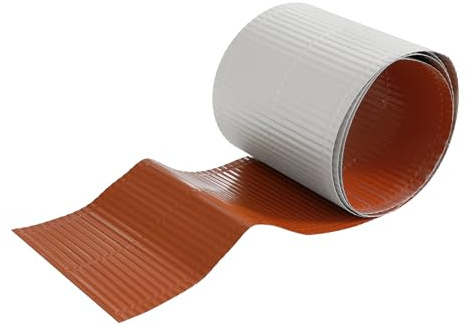 Decket Kehlblech für Dach, Dachblech aus Aluminium, UV-beständig & Witterungsresistent, Flexibles Alublech zur Abdichtung der Dachkehle, 6 m Rollenlänge, Ziegelrot