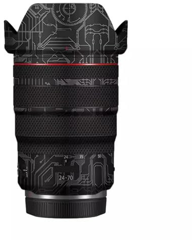 Autocollant décoratif en vinyle pour Canon RF 24–70 mm F2.8L pour objectif d'appareil photo 24–70 2,8 (circuit titane)