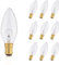 FanciBuy 10 Pack Small Bayonet Candle Light Bulb 25W, SBC Dimmable Clear Bulbs, Warm White 2700K, 260 Lumens