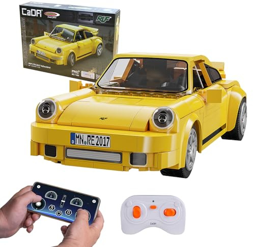 JAMARA 402855 CADA RUF CTR 2017 Yellowbird 1:20 2,4GHz Bricks, Auto Spielzeugauto, Sport Rennwagen für Kinder ab 8 Jahre, RC Ferngesteuert, Geschenkidee für Kids, Dualmodus