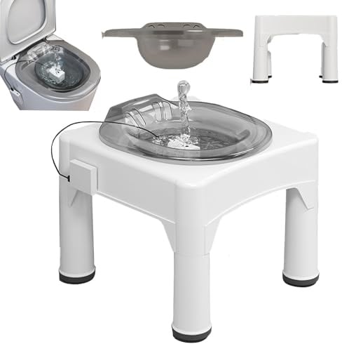 Sitzbad für Toilette, Sitzbad mit Hocker und SpüLung Abnehmbar Elektrisch Sitzbadewanne für Wochenbettpflege Hämorrhoiden Schwangere und ältere Menschen (Keine Batterien Enthalten)