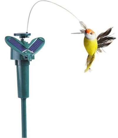 Correa Solar Powered Flying Bird, Solar or Battery Powered Realistic Birds Garden Decor for Outdoor, Yard Easy Install