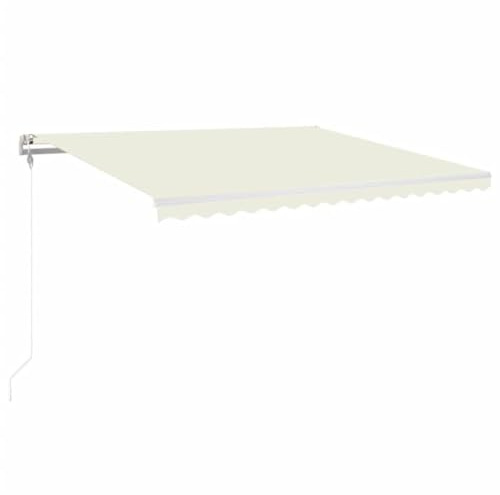 Generic Automatisch Einziehbare Elektrische Markise mit Fernbedienung, Terrassenmarkise, inklusive Wandhalterung, Sonnenschutz, Balkonmarkise(Blau und Weiß 400x300 cm) (400 x 350 cm)