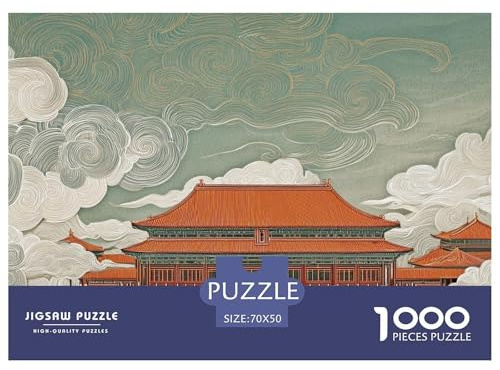 Sinoshow_24085_a_Chinese-Style_Painting_of_The_Forbidden_City_s_58aa0f66-0fc8-4120-8174-a243c32dcac4_2 1000 Teile Puzzle Schwierig, Hart, Fast Unmöglich Puzzle, Einzigartige Und Anregende Lernspielze