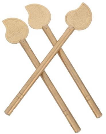 Angoily Loquet de Porte en Cuivre Massif Style Ancien, Goupille Décorative 3 Pièces 8,9 Cm, Verrou à Pêne Coulissant pour Armoire et Meuble, Serrure Traditionnelle Chinoise, Finition