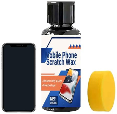 Hemousy Phone Screen Scratch Repair Cream,40ml/100ml with Sponge Quick Fix Gentle - Phone Screen Scratch Repair Kit,for Watches Mirrors Laptops Other Electronic Devices