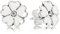 Bluebird Boucles d'oreilles primevères blanches pour femme en argent 925