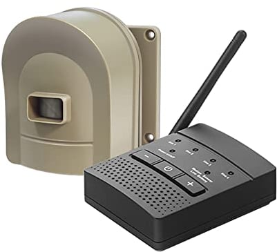 HOSMART 1/2 Mile Long Range Wireless Driveway Motion Alarm System Outdoor Weatherproof Motion Sensor & Detector (1 Base Receiver and 1 Tan Sensor)