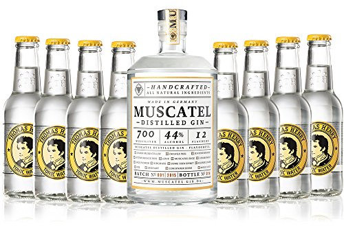 GIN TONIC PAKET | Alles was man für einen richtig guten Gin-Tonic braucht | Gin aus Deutschland und Thomas Henry Tonic Water