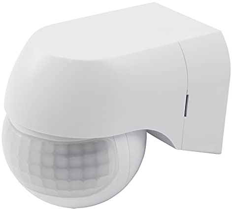 McShine - IR/Infrarot Bewegungsmelder für Innen und Außen | LX-200 | 180° Arbeitsfeld, 12m Reichweite, 1-800W, LED geeignet, Schutzklasse IP44, dreh-und schwenkbar