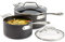 All-Clad Essentials harteloxierte Antihaft-Saucenpfannen-Set, 4-teilig, 2,5 l, 4 Quart ofenfest, 500 F Töpfe und Pfannen, Kochgeschirr, schwarz