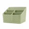 Fai Top Aufbewahrungskorb, Kosmetik Box, Organizer, Kunststoff, Aufbewahrungsbox für Schreibtisch, Büro, Schlafzimmer, Arbeitsplatte, Zuhause, Plastik, grün, 5 Grid