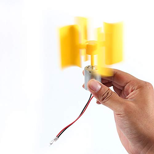 MAGT Generador De Electricidad Eólico, Aerogenerador Vertical, Mini Generador Electrico, De Viento Completo, Vertical Modelo De Enseñanza De Bricolaje