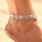 Unicra Bracelet de cheville bohème en argent simple réglable pour femmes et filles