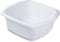 Rectangular Plastic Large Washing Up Bowl 9.5 Litre Size (White)