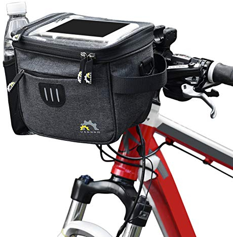 Lixada 3L Lenkertaschen Wasserdicht Touchscreen mit Wasserflaschentasche und Schultergurt Fahrradtasche Multi Taschen Telefontasche zum Radfahren 23 * 14 * 17 cm